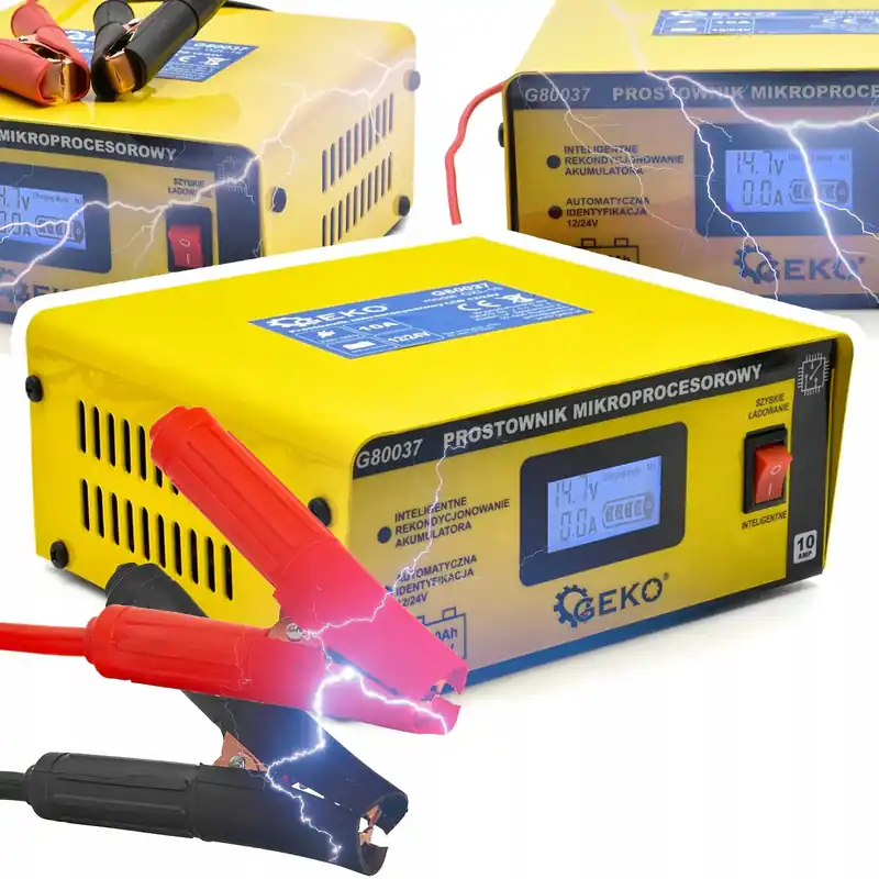 Oferta limitowana PROSTOWNIK MIKROPROCESOROWY SAMOCHODOWY DO AKUMULATORÓW 12/24V LCD 10A