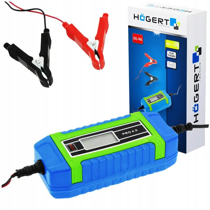 PROSTOWNIK ładowarka do AKUMULATORA samochodowa rozruch 6-12V + KROKODYLKI Rabat