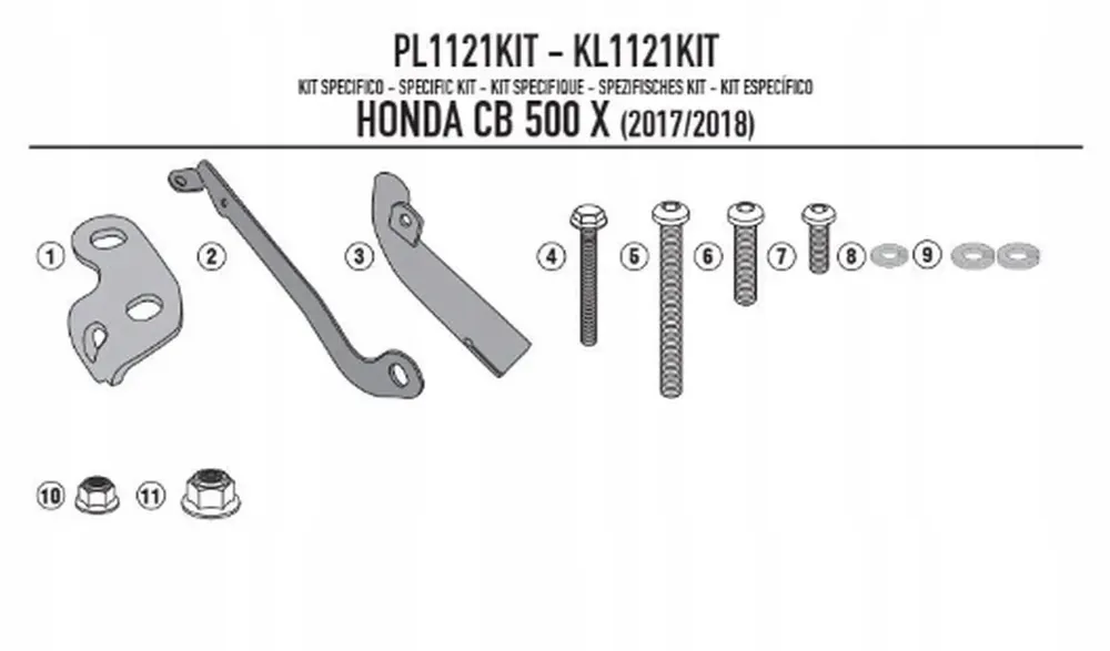 Ekspresowa dostawa KAPPA ADAPTER DO ZAMONTOWANIA STELAŻA BOCZNEGO KL1121, KLX1121 HONDA CB 500