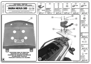 KAPPA STELAŻ KUFRA CENTRALNEGO GILERA NEXUS 125/250/300/500 (06-14) ( Z PŁY Wysoka jakość