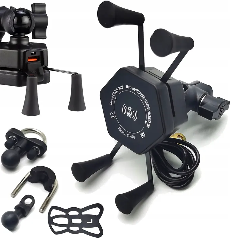 Darmowa dostawa UCHWYT Z ŁADOWARKĄ INDUKCYJNĄ W GŁÓWKĘ RAMY 15W